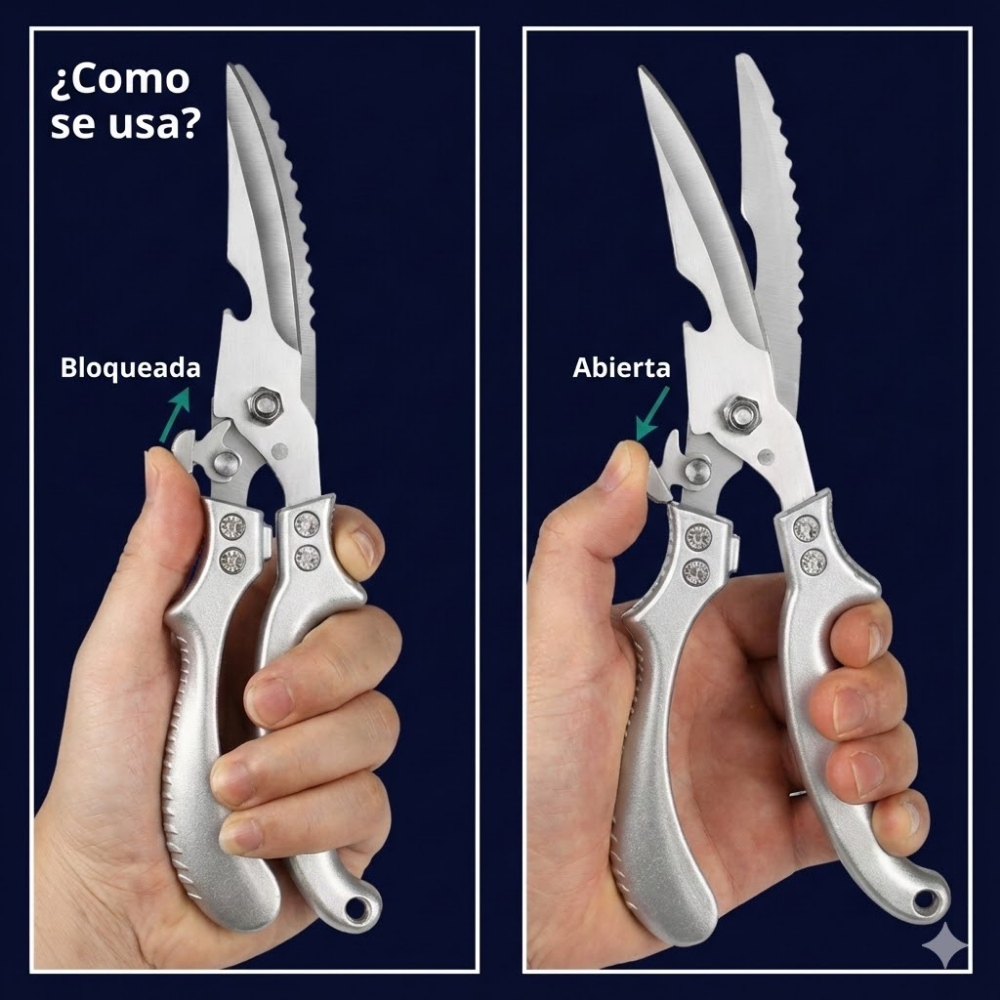 TIijeras de Cocina en Acero Inoxidable