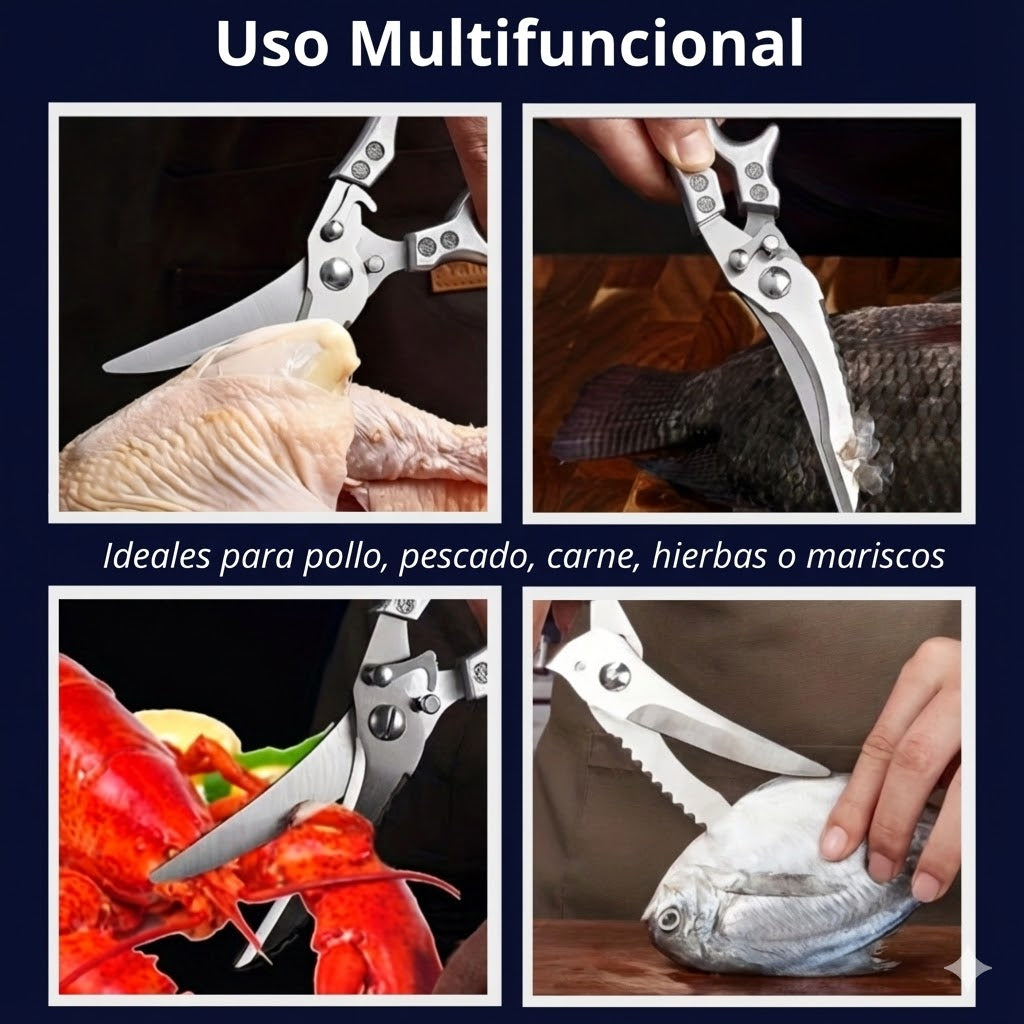 TIijeras de Cocina en Acero Inoxidable